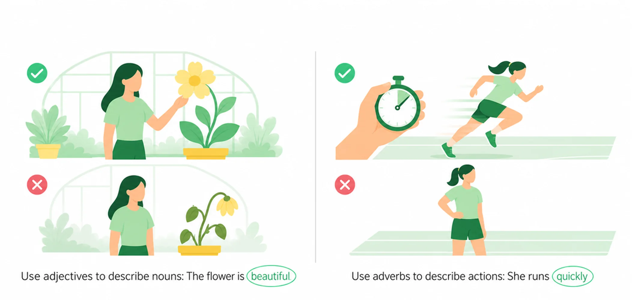 Adjective vs adverb — common mistakes