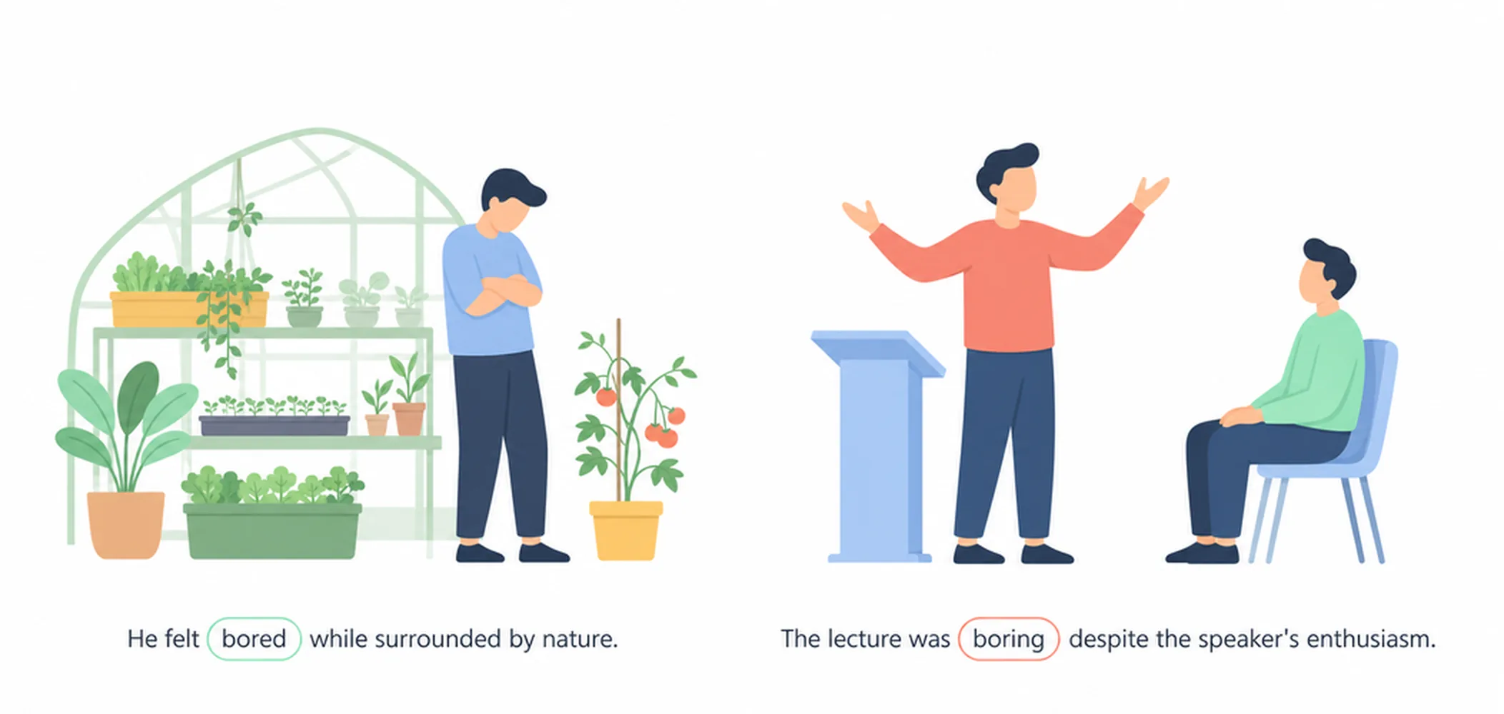Bored vs boring — emotions