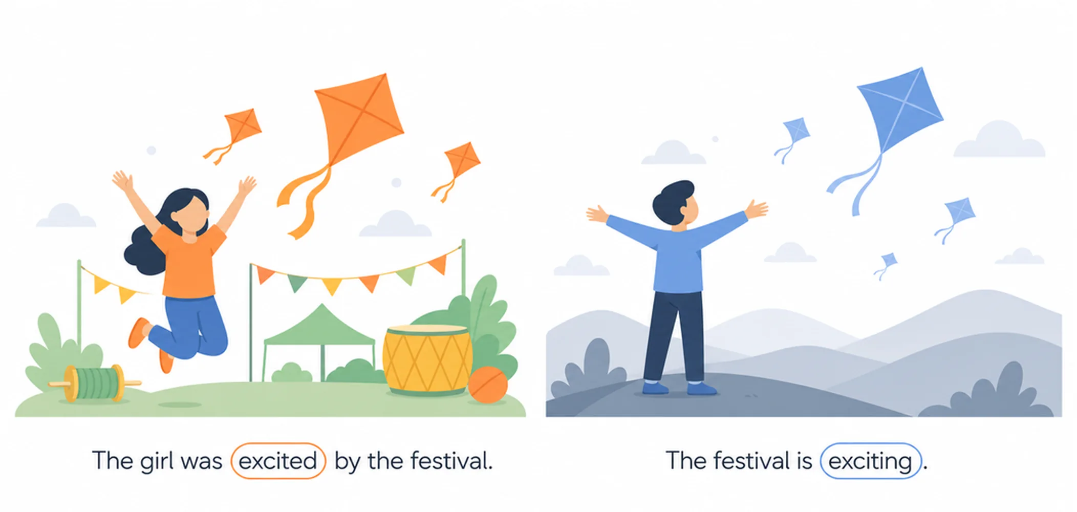 Excited vs exciting — difference and examples