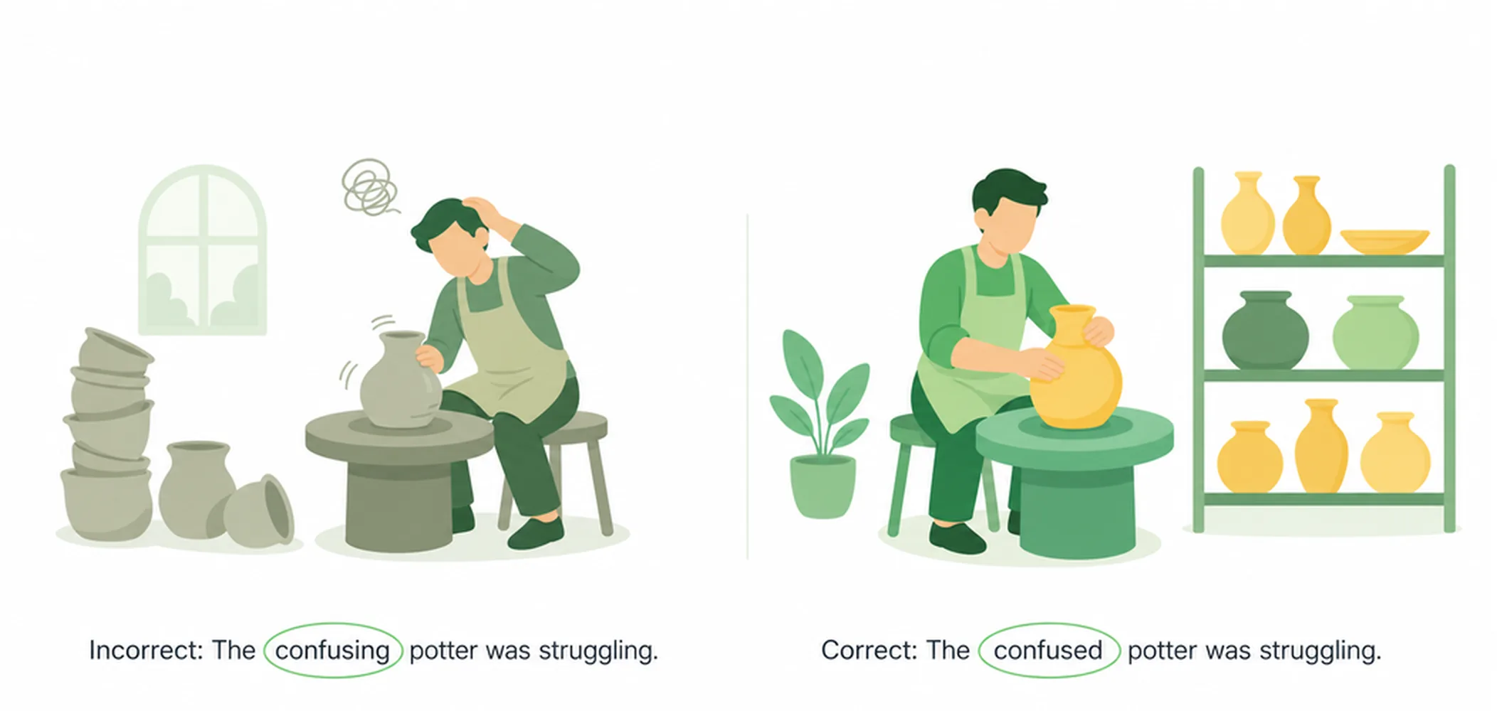 Participle adjectives — common mistakes