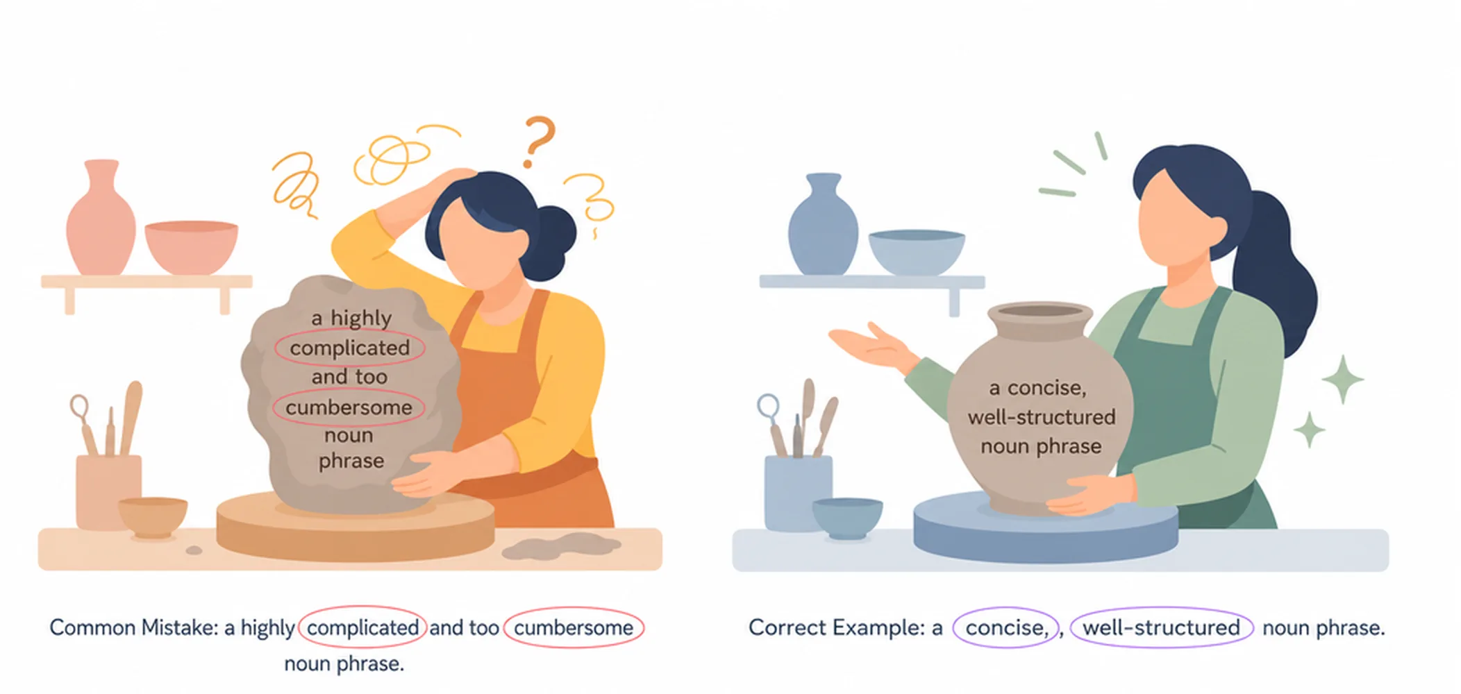 Complex noun phrases — common mistakes