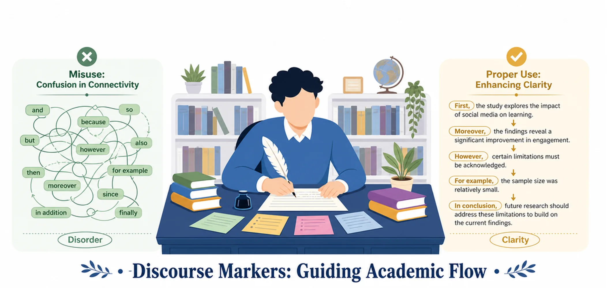 Discourse markers in academic writing