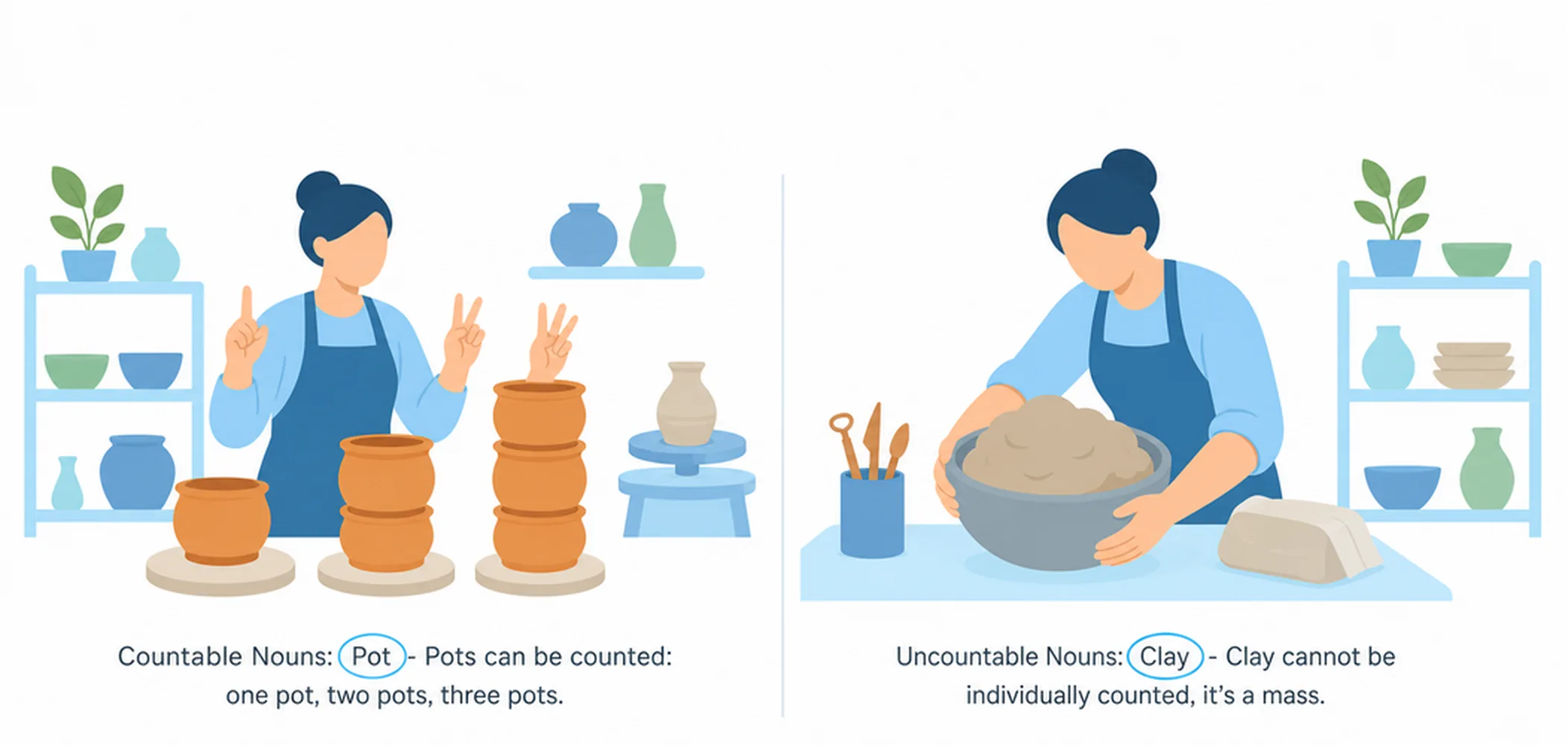 What are countable nouns?