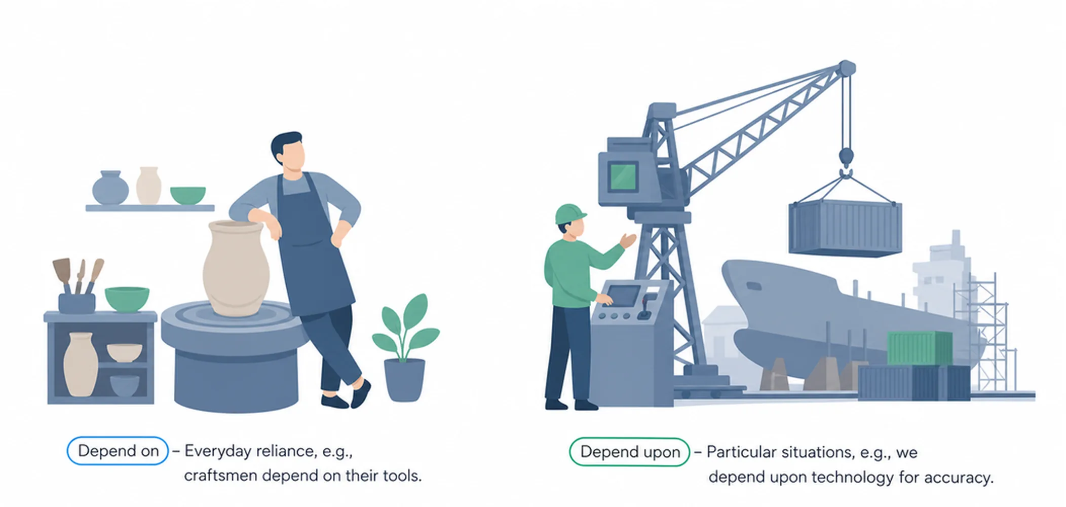 Depend on vs depend upon