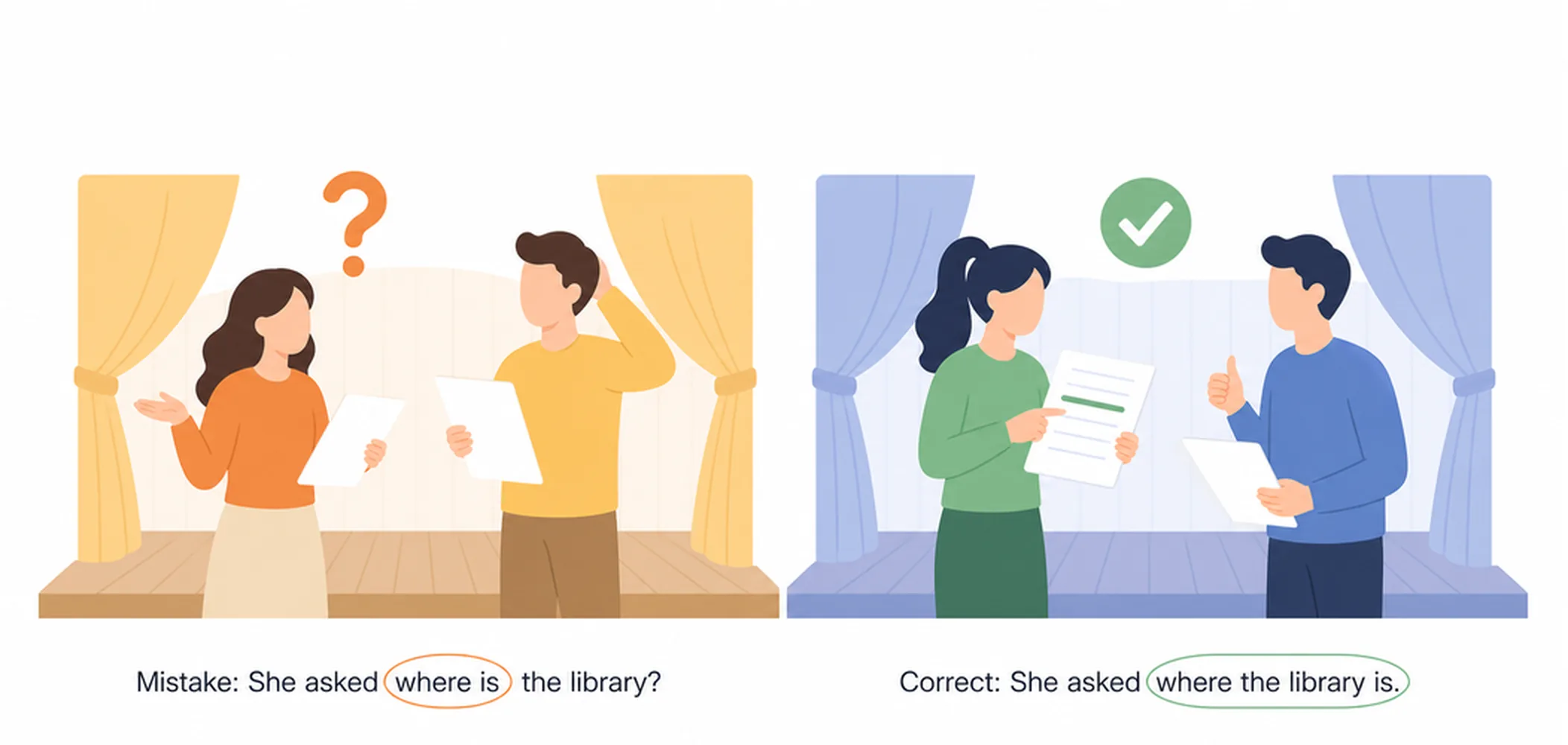 Indirect questions — common mistakes
