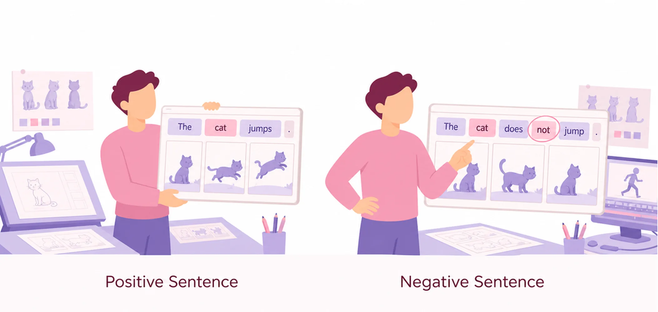How to make negative sentences in English