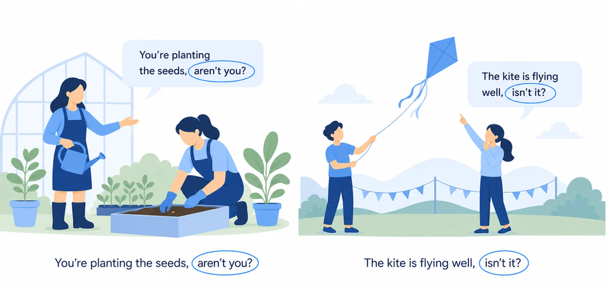 Question tags — 40 examples