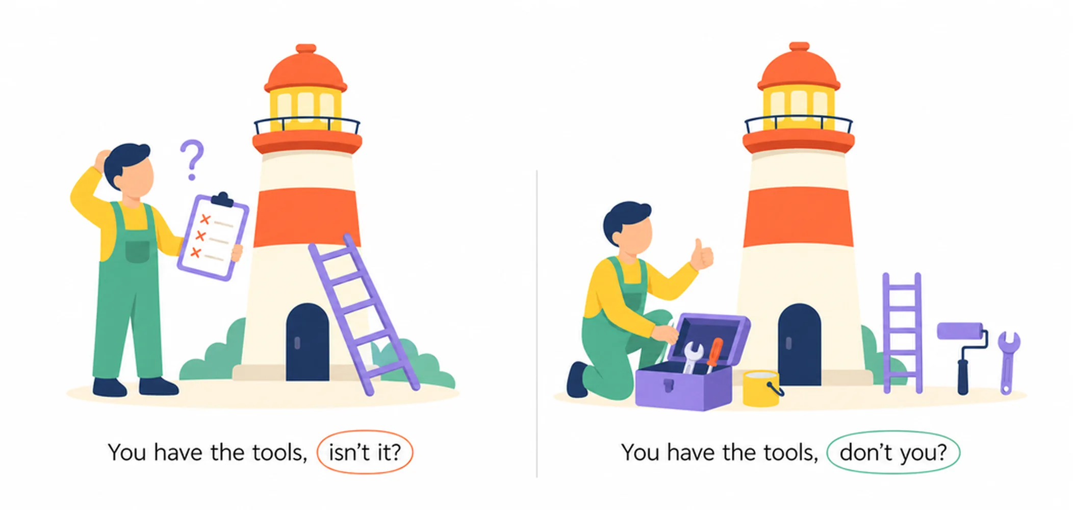 Question tags — common mistakes