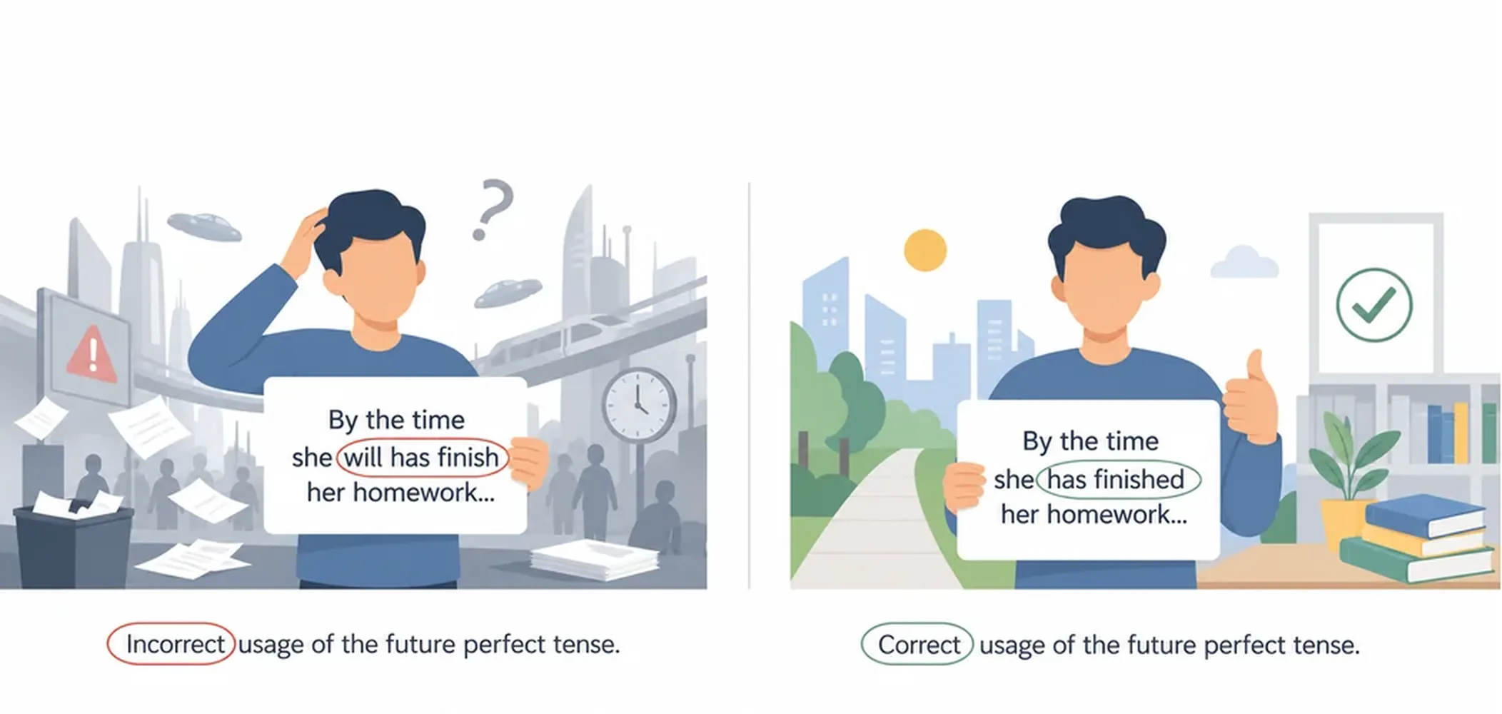 Future perfect — common mistakes