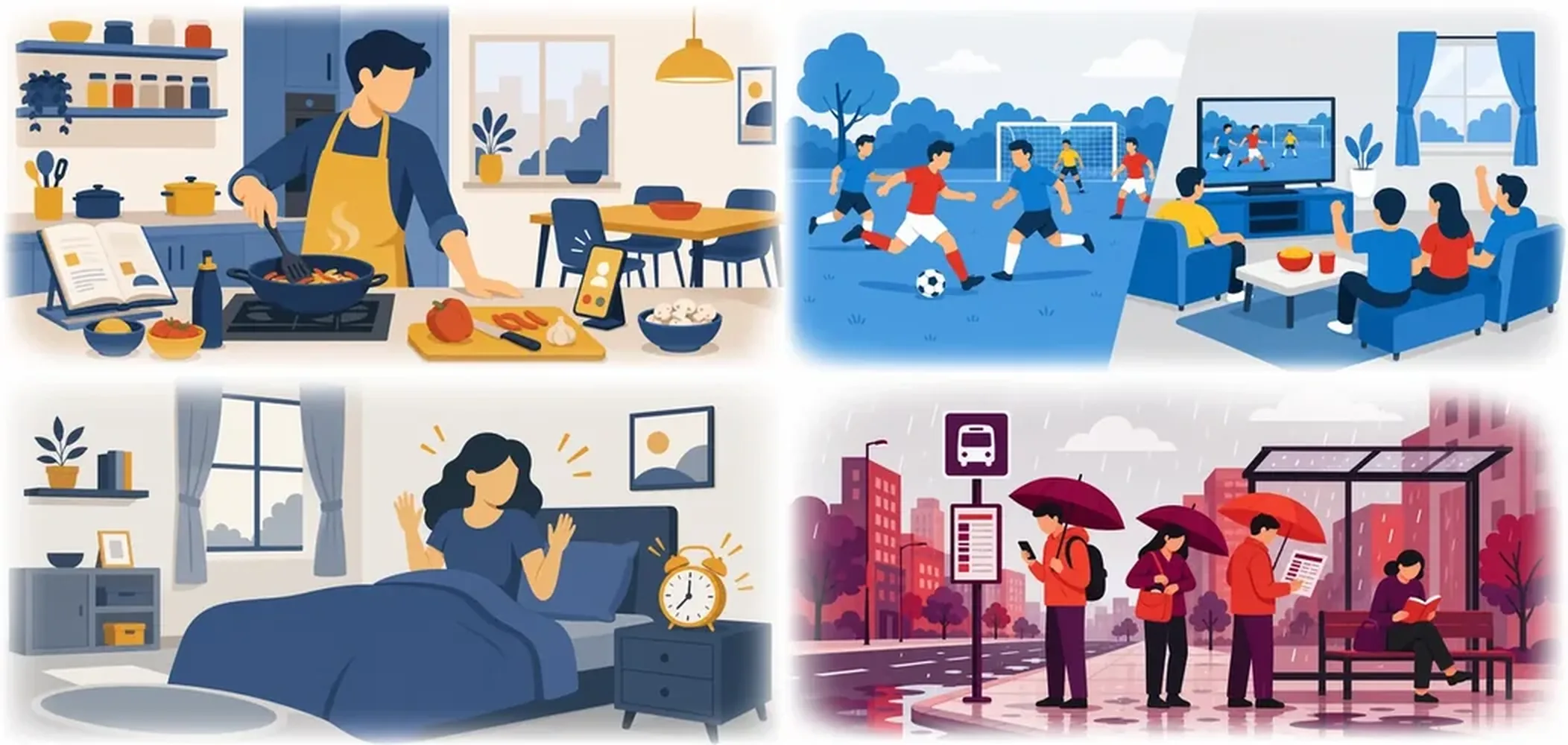 Past continuous — 40 examples