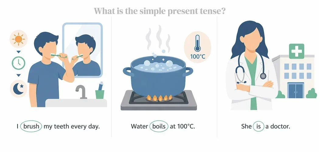 What is the simple present tense?