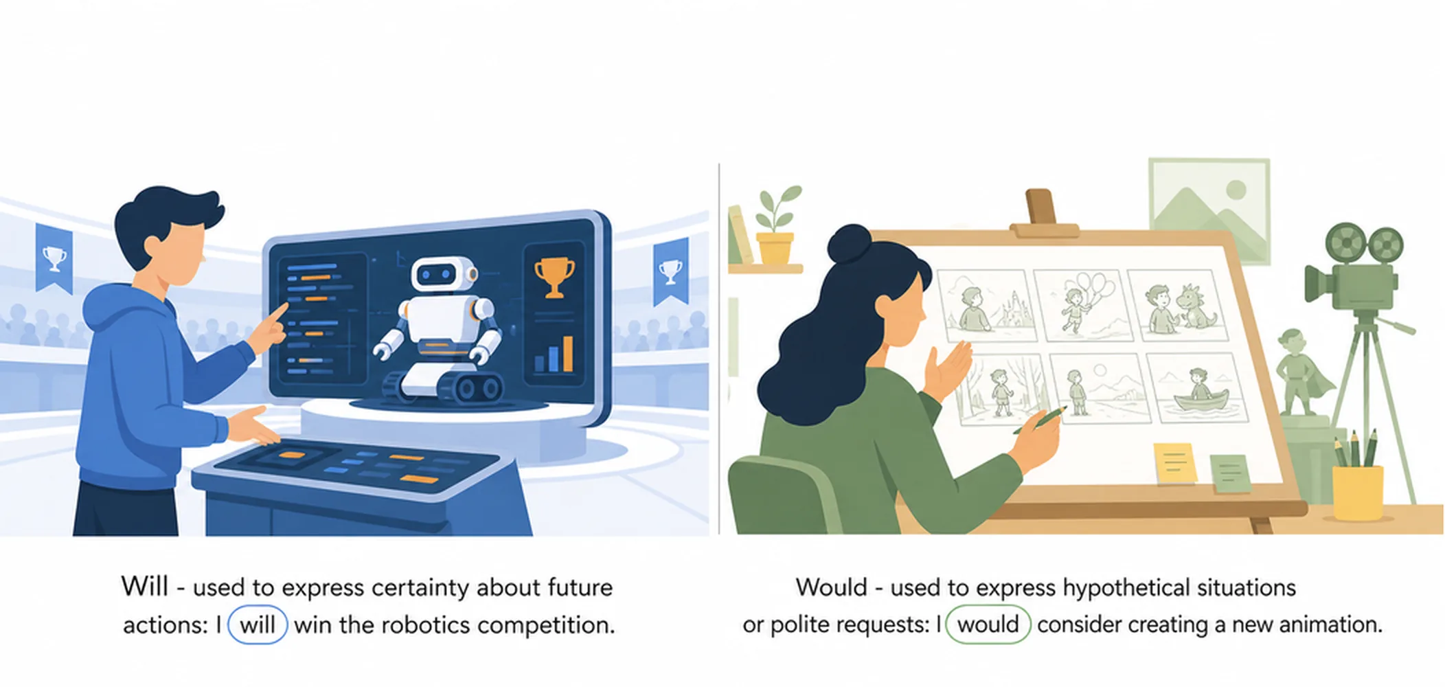 Will vs would — difference and usage