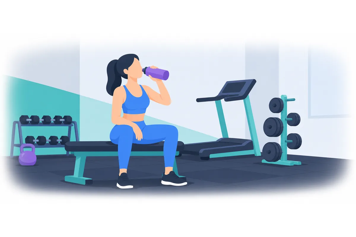 She drank cold water after the exercise.