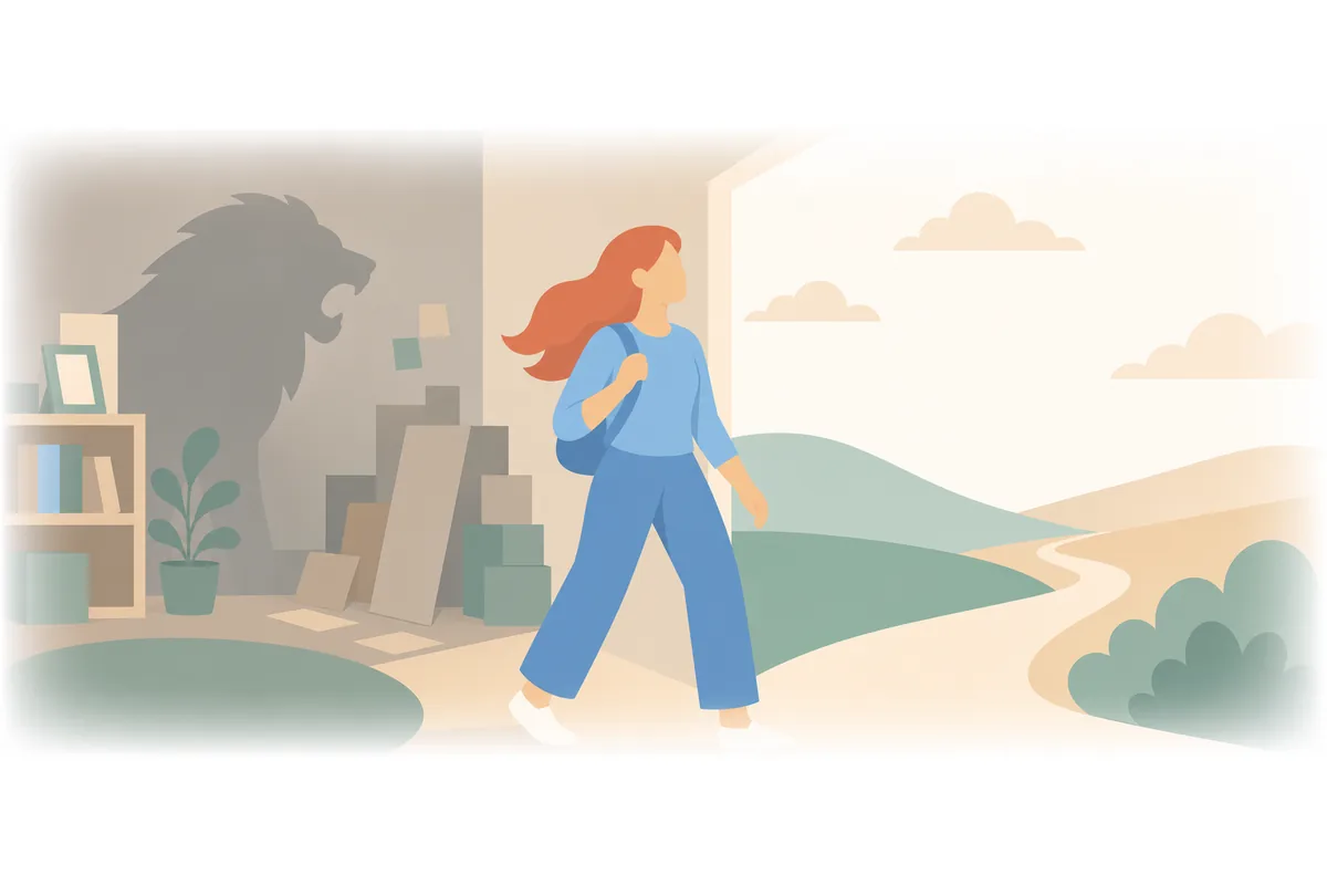 Courage is what helped her overcome her fears.
