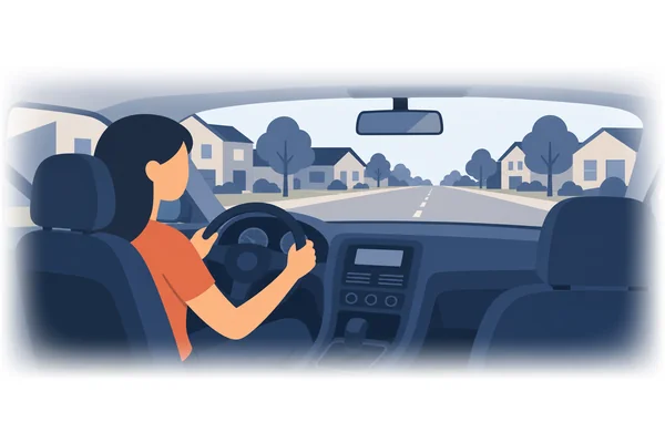 She is a careful driver.