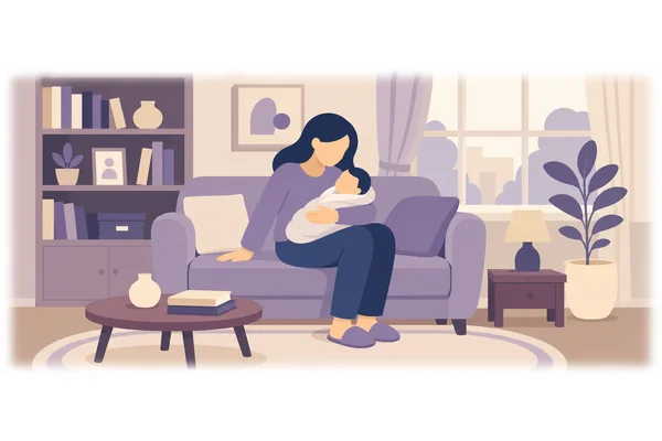 She spoke softly to avoid waking the baby.