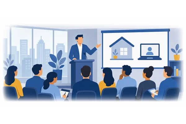 The CEO announced a new policy about remote work, an increasingly popular trend.