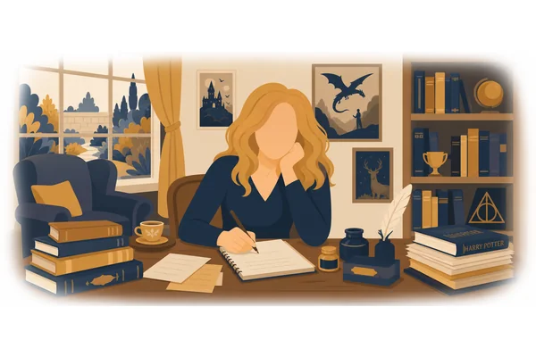 The author J.K. Rowling created the Harry Potter universe in the 1990s.