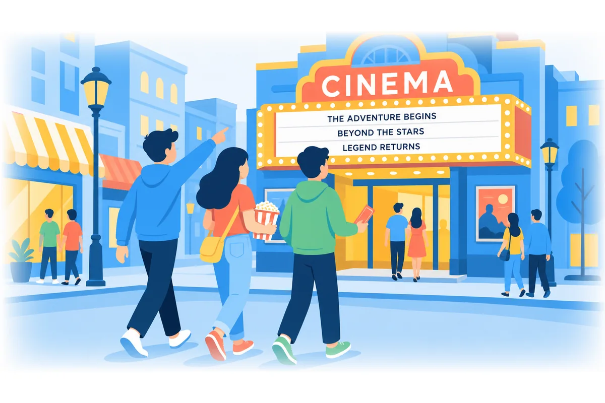 We went to the cinema last night.