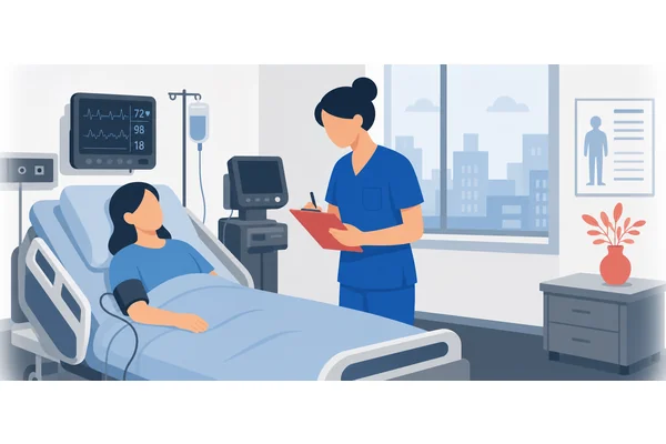 Nurses work hard in hospitals.