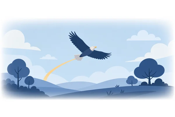 The bird flew.