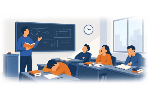 That lecture was so boring that several students fell asleep.