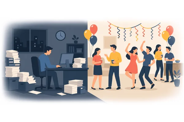 I wanted to go to the party, but I had to work late.