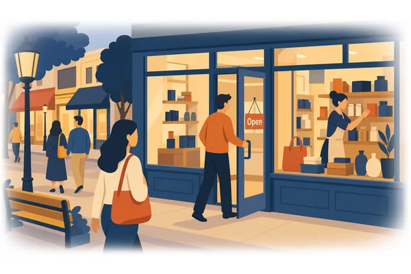 The shop is open until 9 p.m.