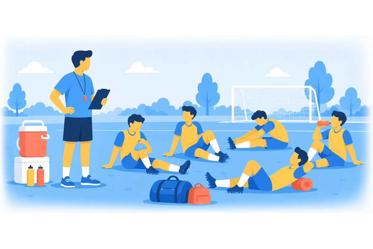 The coach let his injured players rest during the final training session.