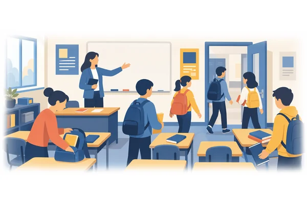 The teacher let the students leave early on Friday.