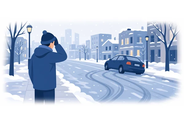 It was last winter when the accident happened.