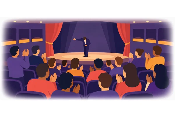 The audience was happy with the show.