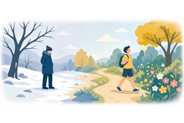 Winter is colder and darker, but summer offers longer days.