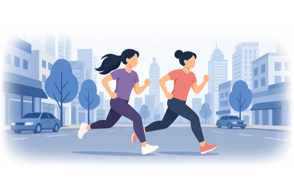 She runs as fast as her friend.