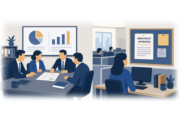 The policy requiring employees to report any suspicious activity has been approved by senior management.