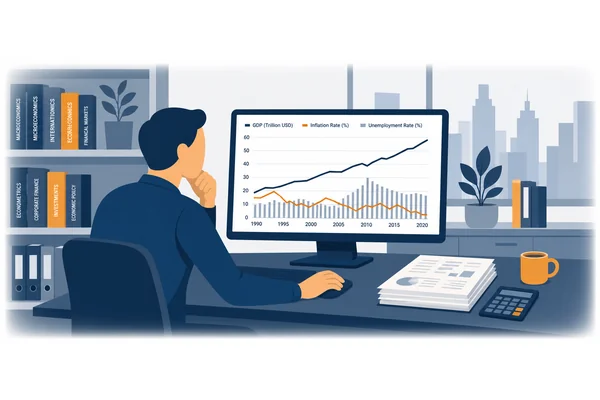 The comprehensive analysis of economic data from 1990 to 2020 revealed three key patterns.