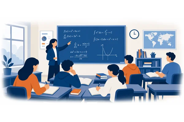 Students taking advanced mathematics courses in their final year achieve higher graduation rates.