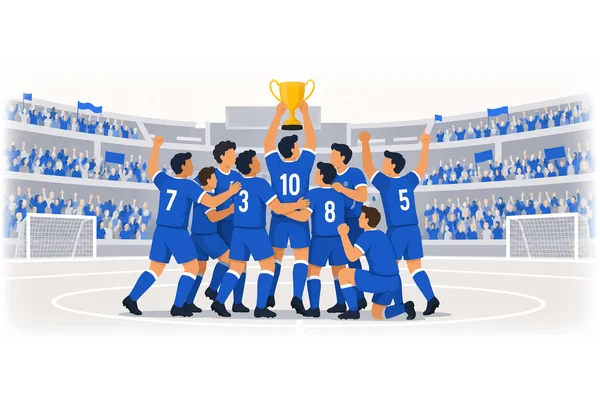 The football team won the championship.