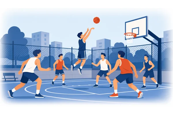 I play basketball with my classmates on weekends.