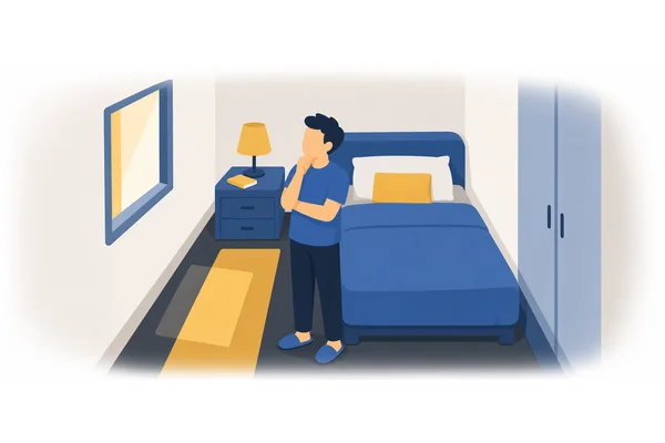 My bedroom is very small.
