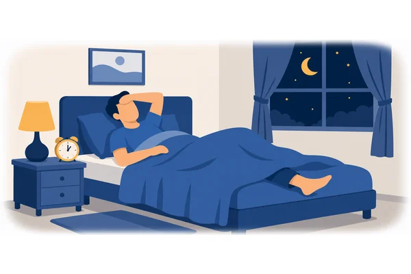 He was tired, so he went to bed early.