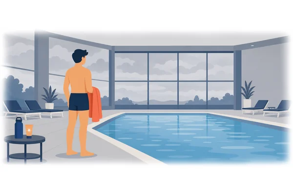I wanted to go swimming, but the weather was too cold.