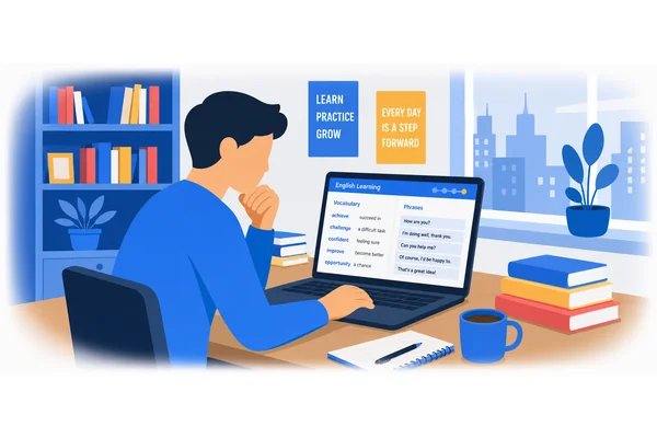 I am interested in learning English because it is useful for my job.