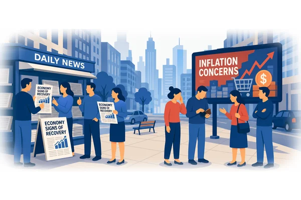 The economy showed signs of recovery. However, inflation remained a serious concern.