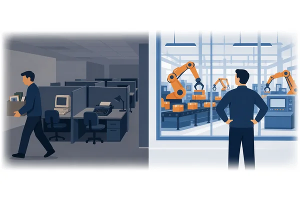 Due to recent technological advances, many jobs have been automated; consequently, unemployment has risen in some sectors.