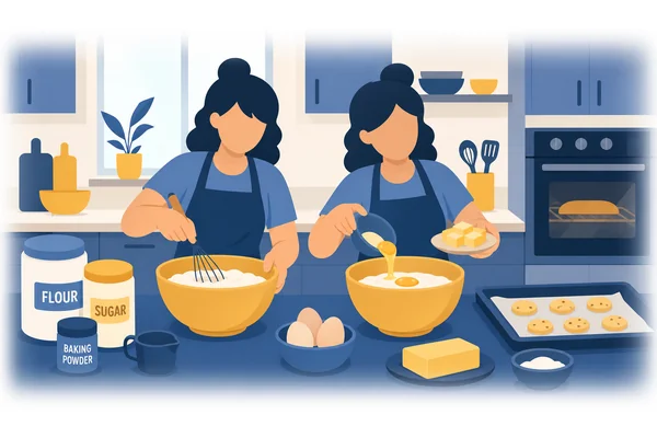 The recipe requires three steps. Initially, mix the dry ingredients. Next, add the eggs and butter. Finally, bake for thirty minutes.
