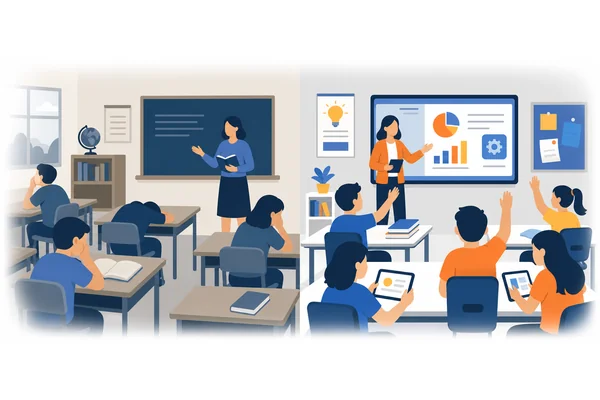 The research shows improved test scores, better student engagement, and higher graduation rates. To sum up, the new teaching method has been highly successful.