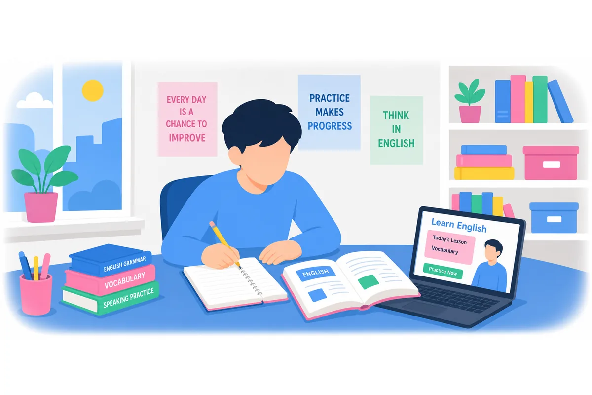 The more you practise English, the better you become.