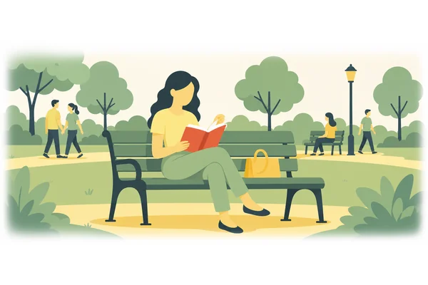 She read a book while she waited.