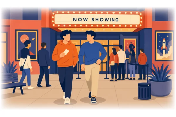 I went to the cinema yesterday, and my friend did too.